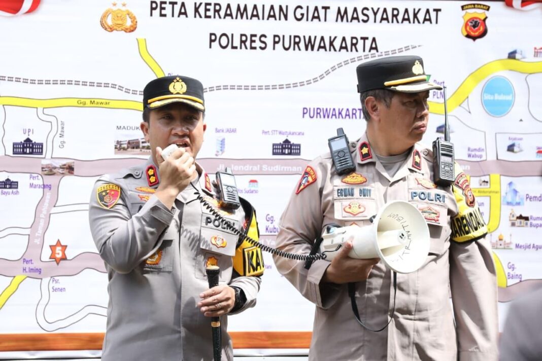 Pelayanan Humanis dalam Pengamanan Aksi Buruh, Kapolres Purwakarta Tekankan Pendekatan Persuasif