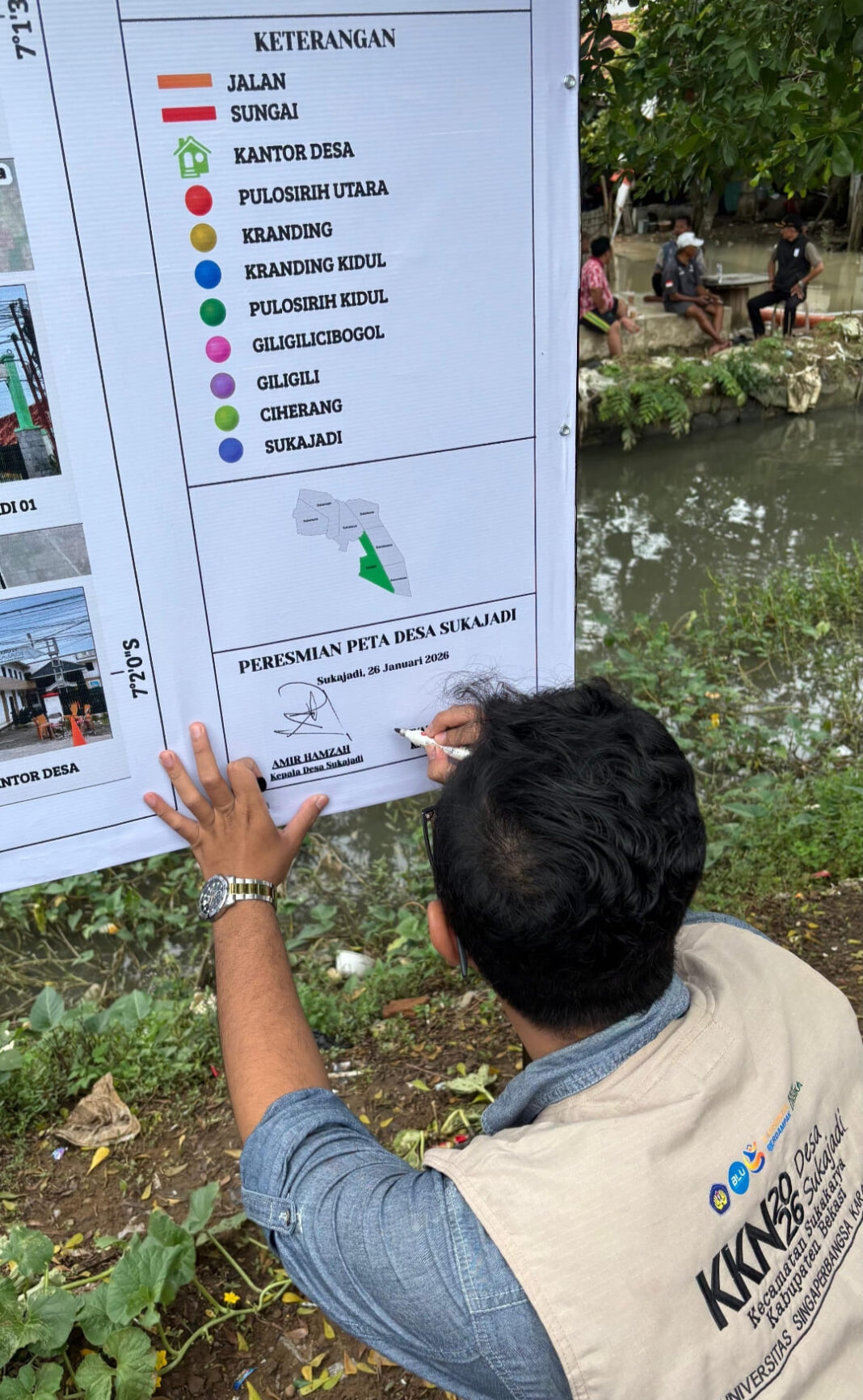 Peta Desa Sukajadi Resmi Diluncurkan, Kolaborasi KKN Unsika Perkuat Informasi Wilayah