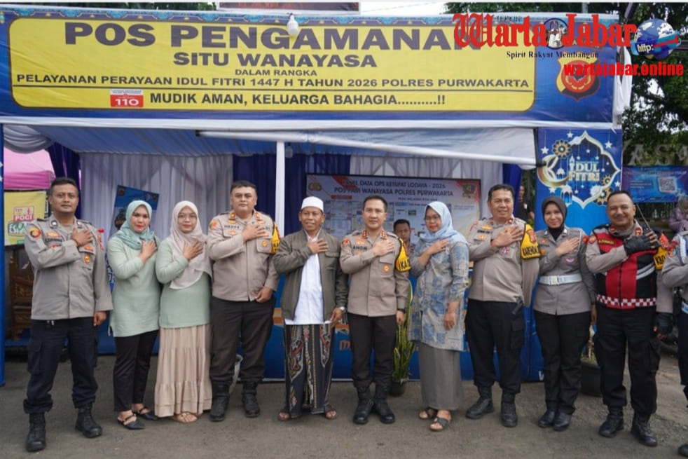 Kapolres Purwakarta Cek Pos Pam Wanayasa, Pastikan Ops Ketupat Lodaya 2026 Aman dan Lancar