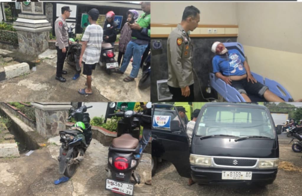 Gerak Cepat Polsek Bungursari Tangani Kecelakaan Lalu Lintas di Depan SD Ciwangi
