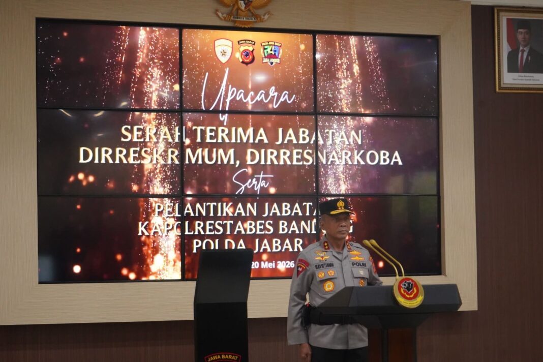Kapolres Purwakarta Hadiri Upacara Sertijab PJU dan Kapolres Jajaran Polda Jabar