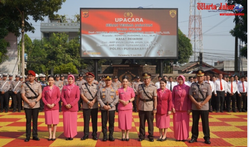 Tongkat Estafet Kepemimpinan Bergulir, Polres Purwakarta Gelar Sertijab Wakapolres dan Kasat Reskrim